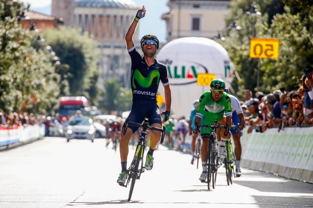 Giro della Toscana 2016 - Memorial Alfredo Martini - 1a tappa Arezzo - Montecatini Terme 174 km - 20/09/2016 - Giovanni Visconti (Movistar) - Sonny Colbrelli (Bardiani - CSF) - foto Luca Bettini/BettiniPhoto©2016